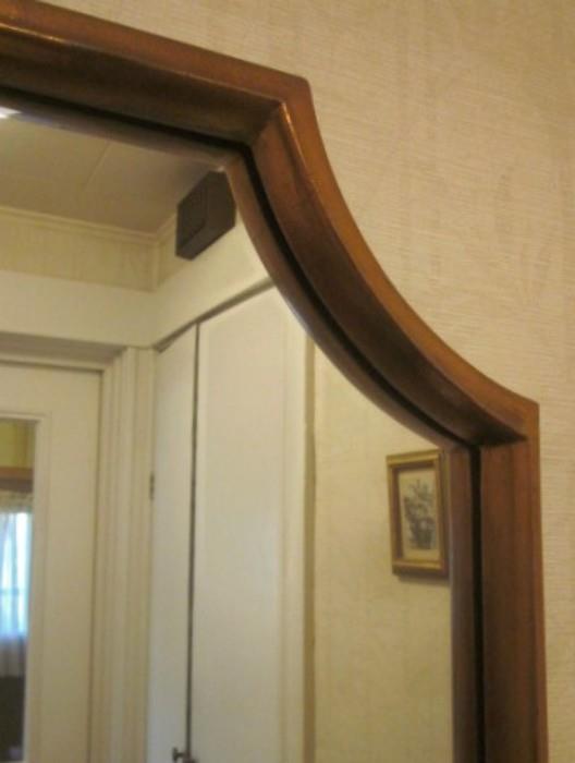 Large wall mirror, gold leaf frame, 22-1/2" x 44".