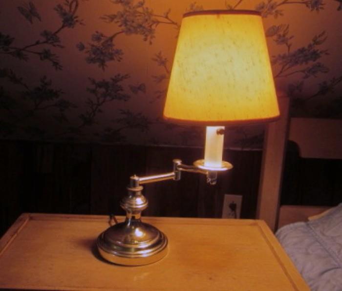Small swing arm table lamp