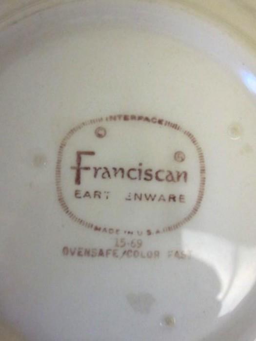 Franciscan Desert Rose dinnerware, 1970's.