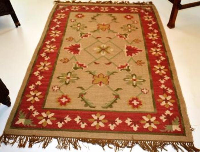 Woven Durrie style rug