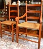9 CHERRY CLORE ladderback chairs - Clore is closing soon, located in Madison, VA