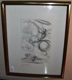 Dali HC black and white etching Don Quixote
