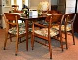 MCM Lane table and chairs, 10 chairs total