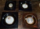 Framed French miniatures