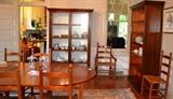 Bookcases, shown here can be used apart or all together, 2 have glass doors, all priced individually