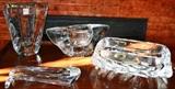Daum, France crystal vases and Mountain ice bowl