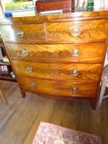 Sensational English Walnut Chest of Drawers Cira 1810 - 46"W X 23"D X 46"H -  