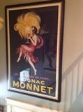 Vintage French Cognac Monnet advertising poster, Cappiello, 1927