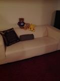 Ivory linen modern sofa
