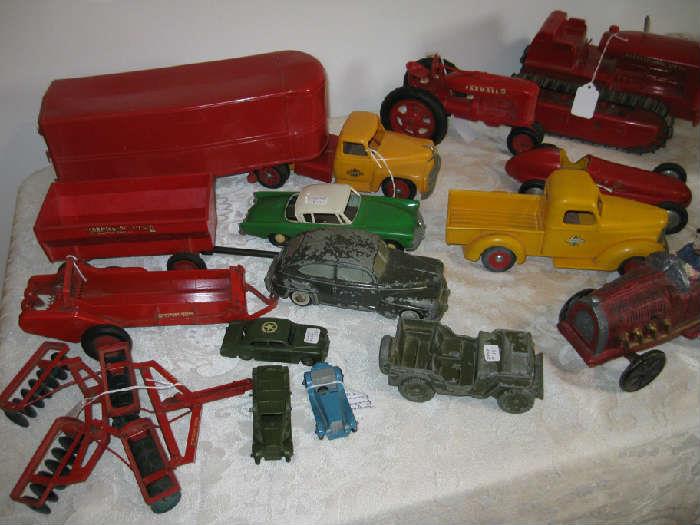 farm equipment, Dinky toys, McCormick Deering, Army