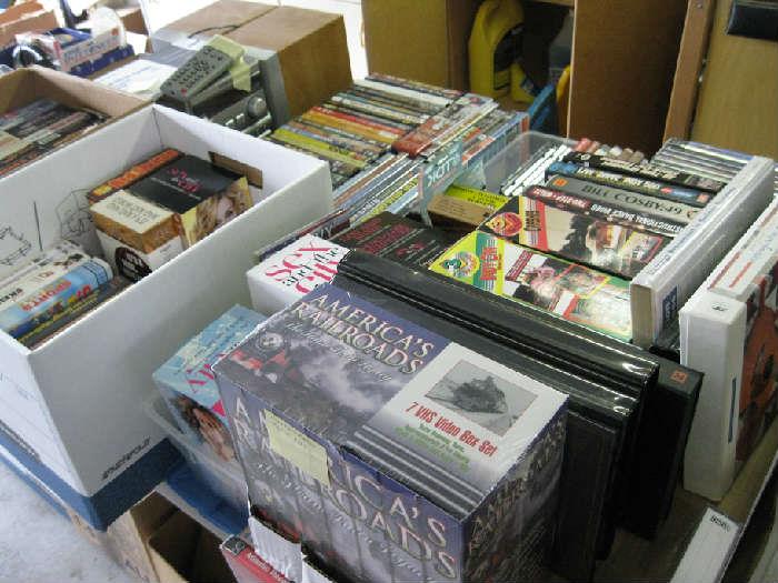 boxes of books, Videos, DVD, magazines.  All in perfect shape
