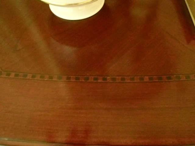 Inlay on side table