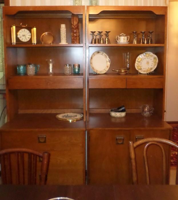 Two great mid-century china cabinets