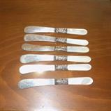 set of vintage Mother of Pearl spreaders