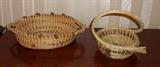two vintage Charleston Sweet Grass Baskets