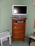 Thomasville Tall Chest and Toshiba Flat Screen TV