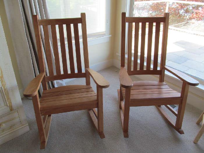 Kingsley-Bate teak rocking chairs