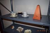 metronome, tea cups 