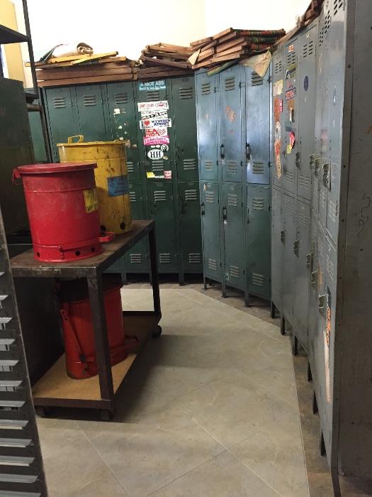 Hazmat trash bins lockers