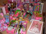 Collectible Barbie dolls still in boxes