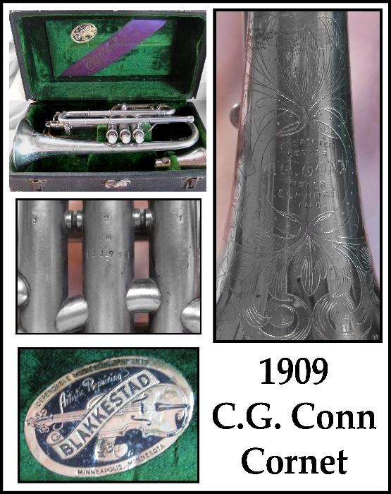 Antique C. G. Conn Cornet 