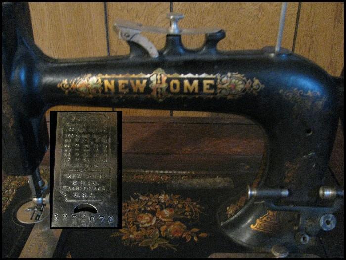 New Home sewing machine-antique. For restoration or parts.