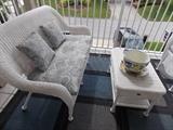 Hampton Bay white wicker patio furniture