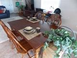 Cherry table and Windsor back chairs