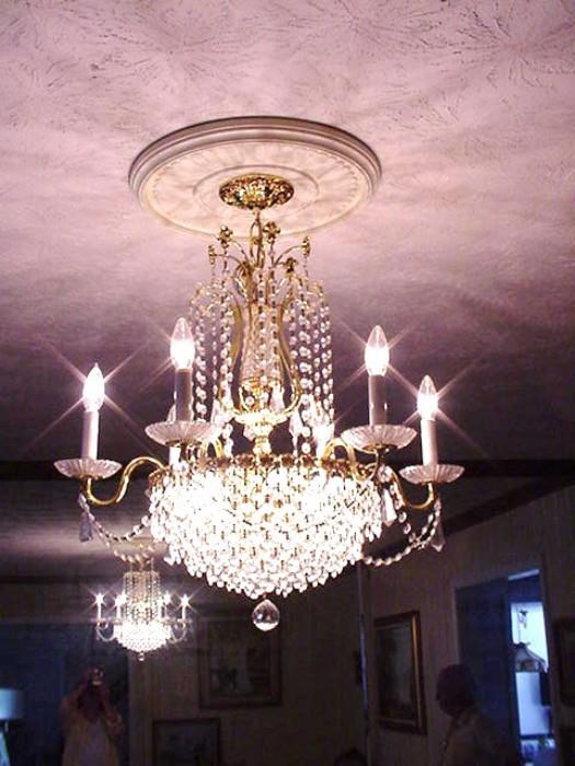 Gorgeous gold-plated chandelier