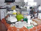 Much kitchenware, paper goods, barware, and more