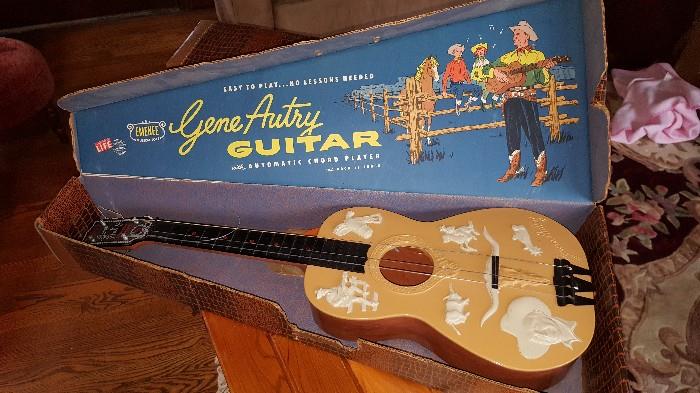 Gene Autry guitar in box