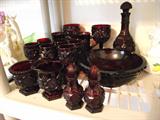 Avon Red Cut Glass