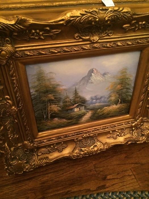 Ornate gold frame for oil picture