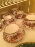 Royal Crown Derby "Olde Avesbury" bone china coffee cups and tea cups