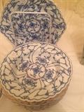 Blue & white salad/dessert plates from Germany