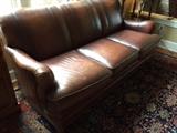 Norwalk Brown leather sofa