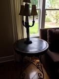 Pair of side French style metal tables