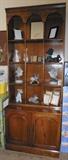 Book or display case over two door cabinet