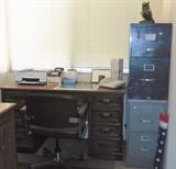 Another desk and file cabinets