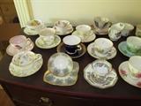 Living Room---China Cups & Saucers