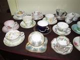Living Room---China Cups & Saucers