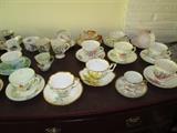 Living Room---China Cups & Saucers