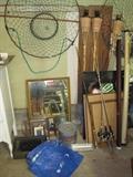 Garage---Crab net/trap--Mirror--Fishing Pools