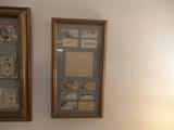 1800's Calling Card And Announcement Framed Collection