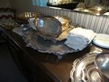 Large Silver Plated Serving Platters