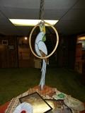 Leaded Glass Hanging Parrot