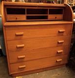Mid-Century teak Rolltop chest 
