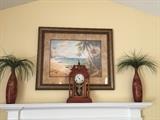Unique mantle clock and tropical décor - Print and Clock - SOLD