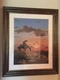 This framed print didn't show up so well in the first picture so here is a better shot. "End of the Trail" is perfect for the collector of southwestern art