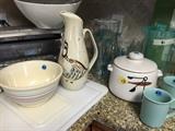 Check out the vintage pottery, the pitcher is a Red Wing